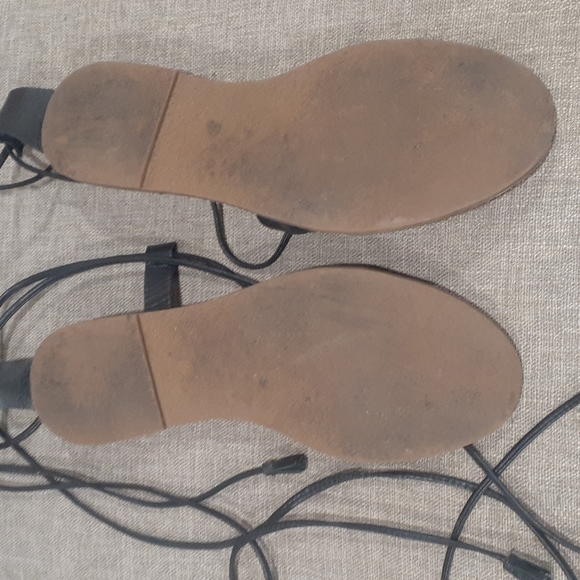 Madewell black women's leather gladiators strappy sandals size 7.5 - Picture 10 of 10